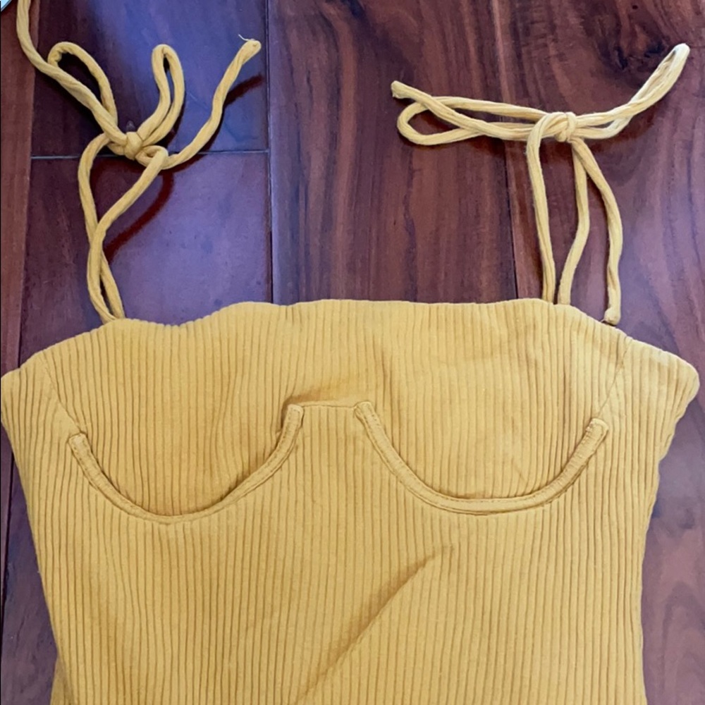 Princess Polly Mustard Yellow bodysuit